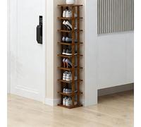 ZSCNYHMT Scarpiera in bambù A 5/6/7/8 Ripiani, Moderna Salvaspazio E Verticale Organizer per Scarpe, per Ingresso E Camera da Letto(Walnut Color,9th Floor)