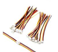 ZSDZFYLLK 10 paia JST 1,25 mm, 4 pin, micro spina elettrica e presa con cavo da 100 mm, 26 AWG, kit di connettori JST