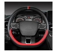 ZSGHJA Coprivolante Auto Coprivolante per Auto 38 Cm per Citroen C4 per Cactus C3-XR per Spacetourer 2017-2021 per C4 2010-2021 Volante Tipo D Coprimanubrio Auto(Rosso)