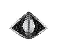 ZSGHJA Posteriore Spoiler per Ford per Fiesta MK7 MK7.5 2008-2016 2017 Car Rear Window Side Vent Shutter Feritoia Spoiler Trim Body Kit Tuning Spoiler Posteriore(Look in Carbonio)