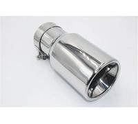ZSGHJA Tubo di Scarico Auto Puntale Universale Marmitta Scarico Tubo Acciaio Finitura Cromata Rivestimento Gola Posteriore Modificata Tubo Scarico Tubo Scarico Coda(51 In-76mm out)