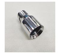 ZSGHJA Tubo Scarico Dell'auto 1 Pezzo 304 Acciaio Inossidabile Argento Tubo di Scarico Marmitta Tubo Terminale Bordo Smussato Uscita Universali Punta Scarico(54MM in 89MM out)