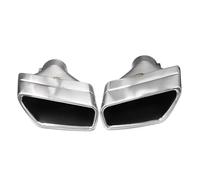 ZSGHJA Tubo Scarico Dell'auto 2 Pezzi/Lotto Punta di Scarico per Auto Punta di Marmitta Quadrata Ugello di Saldatura per BMW G30 G31 525i 530i 540i 530d Punta Scarico(Silver B)