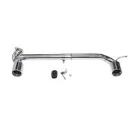 ZSGHJA Tubo Scarico Dell'auto Terminale di Scarico Doppio per Auto, in Acciaio Inox 304, Terminale di Scarico, Ugello Decorativo per BMW 320i Punta Scarico(Argento)