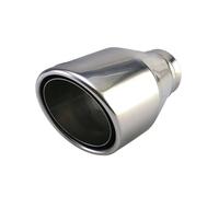 ZSGHJA Tubo Scarico Dell'auto Terminale di Scarico per Auto Modificato, Ingresso da 67 Mm, Terminale Singolo in Acciaio Inossidabile, Accessorio Universale per Auto Punta Scarico