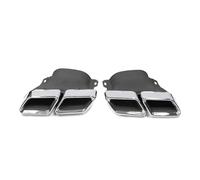 ZSGHJA Tubo Scarico Dell'auto Terminale di Scarico Quadruplo per Auto, Ugello di Scarico per Mercedes per Benz C63 W205 C200 C300 C180 C260 2015+ Punta Scarico(Argento)