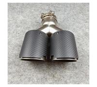 ZSGHJA Tubo Scarico Dell'auto Terminali di Scarico Doppi in Carbonio per Modelli Y in Un Unico Pezzo, Terminali di Scarico Universali in Carbonio Punta Scarico(in 54 out 89 MM)