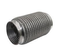ZSGHJA Tubo Scarico Dell'auto Tubo Scarico Auto, Flessibile, Telescopico, con Soffietto in Maglia Acciaio, Connettore Tubo Scarico Saldato, Universale Punta Scarico(63MM-120MM)