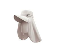 ZSHDLHLS Cappello da Pescatore Cappelli Sole Maschera A Scialle Tre in Una Donna con Protezione Solare Upf1000+ Berretto Secchio del Viso per Il Ciclo All'aperto-Grigio Chiaro-Come Foto