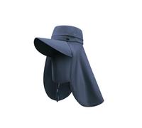 ZSHDLHLS Cappello da Pescatore Cappelli Sole Maschera A Scialle Tre in Una Donna con Protezione Solare Upf1000+ Berretto Secchio del Viso per Il Ciclo All'aperto-Royal Blue-Come Foto