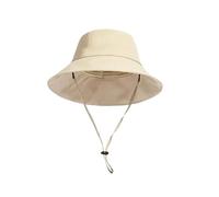 ZSHDLHLS Cappello da Pescatore Sole per Protezione UV con Larga Primavera Maschile E Estate di Cappelli A Secchio La Testa della Grande Estate-Cachi-Plus Size59-63cm