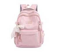 ZSHDMBD Zaino Per Laptop Impermeabile Con Ciondolo In Pizzo Borsa Di Libro Carina Grande Capacità Campus Giornaliero Viaggio Universitario-pink