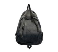 ZSHDMBD Zaino Zaini Da Uomo E Donna Borse Scolastiche Per Studenti In Denim Lavate Di Grande Capacità-black