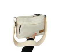ZSHDTKWB Borse a Tracolla da Donna La Stessa Borsa per Uomini E Donne alla Spalla di Moda Multistrato in Tessuto Nylon Stoffa Impermeabile Traversa-Bianco