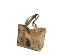 ZSHDTKWB Borsetta Tracolla Donna Piccola Tela Tote La Borsa di Stoccaggio di Grandi Dimensioni Women Tote Anime Cat Letters Borse Girl Girl Chvestoming Borse-cachi-37x17x32cm
