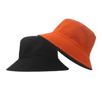 ZSHDTKWB Cappello Uomo Grande Testa Uomo Grande Taglia Bucket Cappelli 60-63cm Plus Size Summer Fisherman Upf50 + Protezione Solare Doppio Lato Indossare-Arancia-XL 60-65 Cm