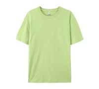 ZSHDTKWB Guanti da Lavoro Uomo Magliette di Cotone Uomo Donna A Corto Moda Marchio Tendenza Abbigliamento Morbido per Le Magliette Personalizzate-Verde Chiaro-XXL