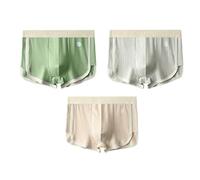 ZSHDTKWB Intimo Uomo 3pcs Cotton Maschile Pugile Sexy Mesh U Biancheria Intima Bianche Elastiche Larghe-3pc Style I-l 50kg-60kg