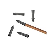 ZSHJG 12pcs Tiro con L'Arco Metallo Punte di Freccia Broadhead Punte della Freccia Arrow Point per ID 7mm Frecce in Legno di bambù (65grain)