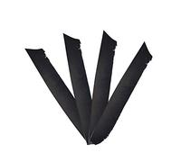 ZSHJG 50pcs Piume di Freccia Lunghezza Intera Piume di Tacchino 7-10 Pollici Spiral Wrap Piume di Freccia Natural Piuma Fletching Ala Sinistra per la Caccia Fai da Te Frecce (Nero)