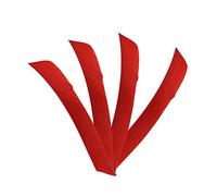 ZSHJG 50pcs Piume di Freccia Lunghezza Intera Piume di Tacchino 7-10 Pollici Spiral Wrap Piume di Freccia Natural Piuma Fletching Ala Sinistra per la Caccia Fai da Te Frecce (Rosso)