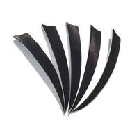 ZSHJGJR 50pcs Piume di Freccia Tiro con L'Arco Freccia Piuma Piume di Tacchino 4 Pollici / 5 Pollici Piuma Naturale Impennaggi Ala Destra (Nero, 5 Pollici)