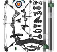 ZSHJGJR Set Arco Compound 20-70lbs regolabile 320fps Arco da tiro Arco da caccia Arco compound per principianti professionale adulti arco compound Arco da tiro con frecce