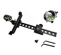 ZSHJGJR Tiro con L'Arco Arco Composto Vista Lega di Alluminio Bow Sight con Obiettivo Scope 4X All'aperto Bow Sight Accessori da Caccia (Nero)