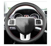 ZSHYTWE Coprivolante per Dodge per Grand per Caravan per Journey per Avenger per Durango Coprivolante per Auto in Treccia Coprivolante in Microfibra E Pelle Protezione Custodia Volante(Filo Nero)