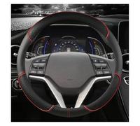 ZSHYTWE Coprivolante per Hyundai per Tucson 3 2015 2016 2017 2018 2019 Coprivolante per Auto in Microfibra Antiscivolo 38 Cm 15" Accessori per Auto Protezione Custodia Volante(Rosso)