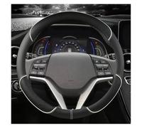 ZSHYTWE Coprivolante per Hyundai per Tucson 3 2015 2016 2017 2018 2019 Coprivolante per Auto in Microfibra Antiscivolo 38 Cm 15" Accessori per Auto Protezione Custodia Volante(Bianco)