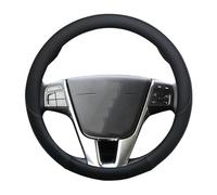 ZSHYTWE Coprivolante per Volvo V40 2012 2013 2014 2015 2016 2017 2018 2019 Coprivolante in Pelle per Auto Accessori Interni Auto Antiscivolo Protezione Custodia Volante(Nero)