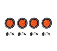 ZSHYTWE Freccia Auto Fanale Posteriore Rotondo 14 LED 2,5 Pollici Indicatore Direzione Freno Stop Retromarcia Per Auto Camion Rimorchio Autobus Indicatore Laterale(4pcs Yellow)