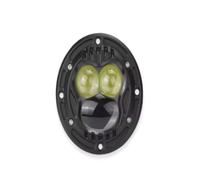 ZSHYTWE Luci Terzo Stop Faro Lavoro A Incasso Quadrato Rotondo Abbagliante Anabbagliante Impermeabile Paraurti A LED 12/24V 4 Pollici Per Toyota Fuoristrada(1pc Round)