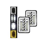 ZSHYTWE Luci Terzo Stop H4651 H4652 H4656 H4666 H6545 Faro Anteriore A LED 4x6 Pollici Lampada Lavoro Halo Fari Per Rettangolari Peterbilt 379 378 357(2pcs Headlight)