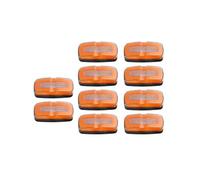 ZSHYTWE Luci Terzo Stop Indicatore di direzione a LED ambra 12/24V Indicatore di stop per auto SUV 4X4 4WD Wagon Camion ATV Luce di marcia diurna laterale(10pcs Yellow Amber)