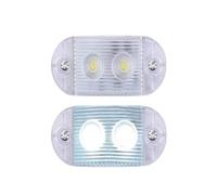 ZSHYTWE Luci Terzo Stop Luce di posizione laterale a 2 LED 12 V 24 indicatore direzione per camion luce svolta a per rimorchio luci marcia diurna DRL(2pcs White Light)