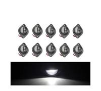 ZSHYTWE Luci Terzo Stop Luce di posizione laterale universale a LED luce stop a doppia faccia per auto pick-up ingombro ovale posteriore 12/24 V(10pcs White Light)