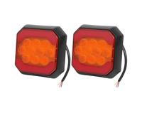ZSHYTWE Luci Terzo Stop Luce Ingombro Posteriore Paraurti Camion Quadrato Luce Stop A LED 35 Pollici Camper Rimorchio Indicatori Direzione 12/24V Fanale(2pcs Red Yellow)