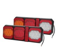 ZSHYTWE Luci Terzo Stop Luce Ingombro Posteriore Paraurti Camion Quadrato Luce Stop A LED 35 Pollici Camper Rimorchio Indicatori Direzione 12/24V Fanale(2pcs 3in 1 Taillight)