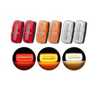 ZSHYTWE Luci Terzo Stop Luci posizione laterali scorrevoli camion 12/24V luci ingombro a LED indicatori direzione stop rimorchi trattori(6pcs 3colors)