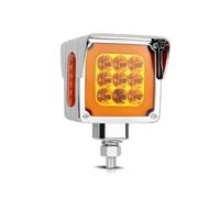 ZSHYTWE Luci Terzo Stop Paraurti anteriore con piedistallo faro stroboscopico a LED lampada lavoro a doppio lato 12/24V indicatore direzione quadrato 3 pollici(1pc Right Side)