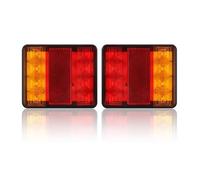 ZSHYTWE Luci Terzo Stop Paraurti posteriore luce di direzione a LED fanale rosso per camion rimorchio furgone indicatore quadrato terza ingombro 12 V(2pcs Brake Taillight)