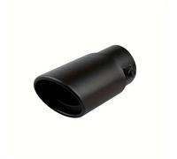 ZSHYTWE Terminale di Scarico Universale Auto Rotondo in Alluminio Silenziatore Terminale di Scarico Posteriore Ugello Tubo di Scarico Automatico Terminale di Scarico per Auto(Black Straight)