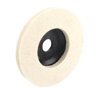 ZSjing Lana 50mm/75mm Disco di Lucidatura per Smerigliatrice Angolare, Disco di Lucidatura in Feltro per Metallo, Marmo, Vetro, Ceramica, 1 PZ, Bianco