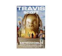 ZSJUMK Astroworld - Album da parete in tela, motivo: Travis Scott, impermeabile, resistente ai graffi, resistente ai raggi UV, elegante decorazione per casa e ufficio, design classico e moderno, senza