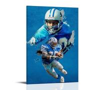 ZSJUMK Barry SandersCanvas Murales impermeabile, resistente ai graffi, resistente ai raggi UV, elegante decorazione per casa e ufficio, design classico e moderno, stile cornice, 50 x 75 cm