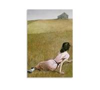 ZSJUMK Christina's World Andrew Wyeth, carta da parati su tela, impermeabile, resistente ai graffi, resistente ai raggi UV, elegante decorazione per casa e ufficio, design classico e moderno, senza
