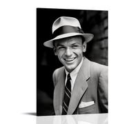 ZSJUMK Frank Sinatra - Quadro da parete in tela, impermeabile, antigraffio, resistente ai raggi UV, elegante, decorazione per casa e ufficio, design classico e moderno, stile cornice, 30 x 45 cm