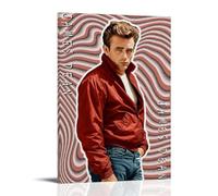 ZSJUMK James DeanCanvas Murales impermeabile, resistente ai graffi, resistente ai raggi UV, elegante decorazione per casa e ufficio, design classico e moderno, stile cornice, 50 x 75 cm